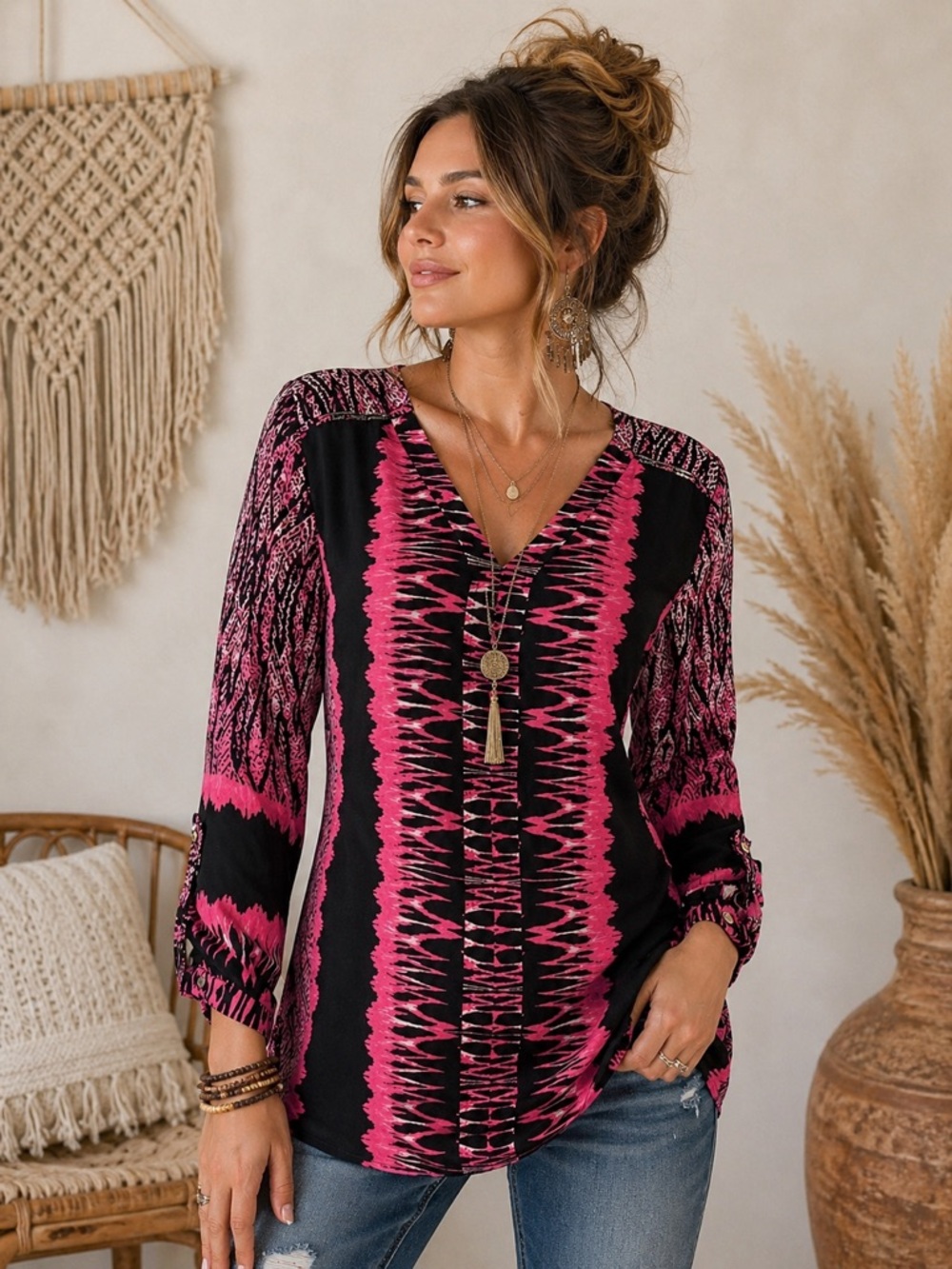 ✨ Valerie Stevens Statement Blouse – Bold & Effortlessly Chic ✨